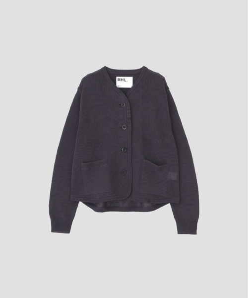 MHL.（エムエイチエル） カーディガン COATED COTTON レディース