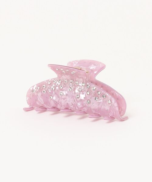 Feliz ヘアクリップ キラキラストーンマーブルバンスクリップ/ヘア