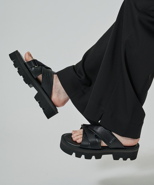 ■ PADRONE パドローネ ベルトサンダル レザー ブラック 黒 41 PADRONE（パドローネ） サンダル 41 ブラック メンズ : ZOZOTOWN Yahoo