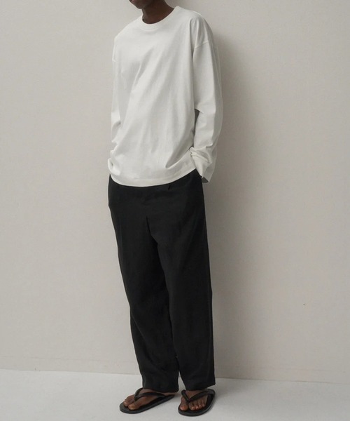 ATON（エイトン） スラックス 「ATON / エイトン」COSILK LINEN MIXING