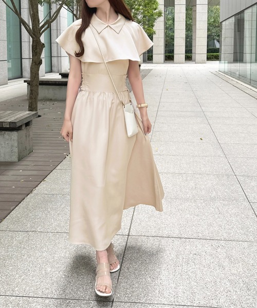 「apres jour」 半袖ワンピース X-LARGE モカ レディース_画像7