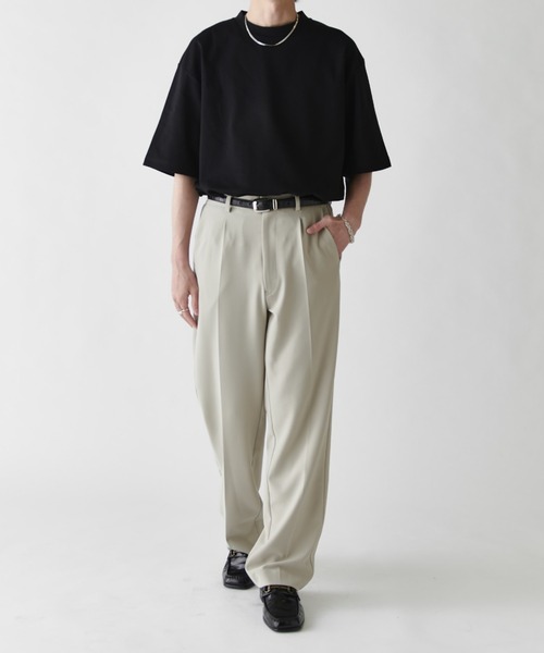 Lui's（ルイス） スラックス ダブルクロスベーシックストレートパンツ