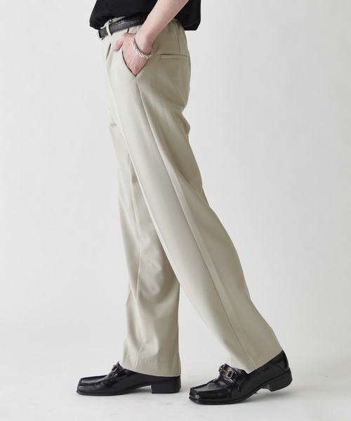 Lui's（ルイス） スラックス ダブルクロスベーシックストレートパンツ