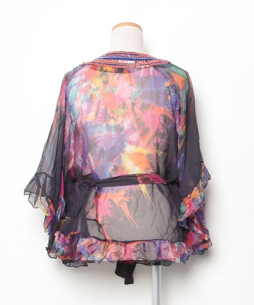 「ROSE BUD」 半袖ブラウス SMALL パープル レディース_画像2