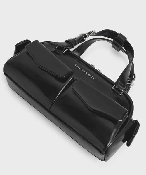 CHARLES & KEITH Rachel マルチポケット ボウリングバッグ CHARLES ＆ KEITH（チャールズ&キース） ハンドバッグ Rachel