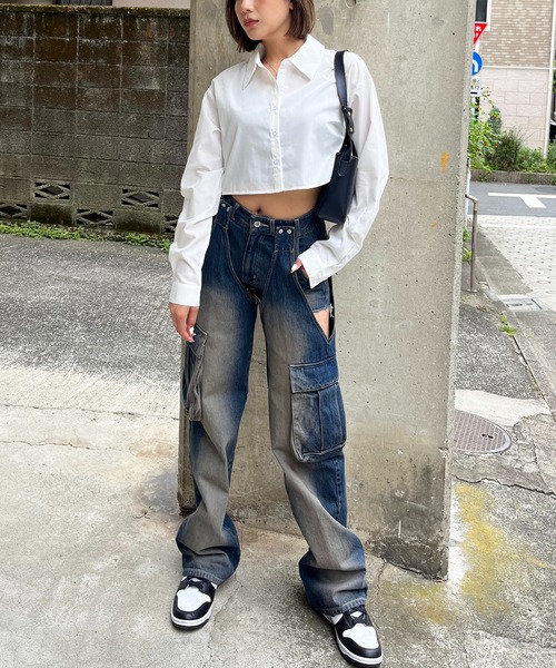 「SPIRALGIRL」 デニムパンツ SMALL ブルー レディース_画像6