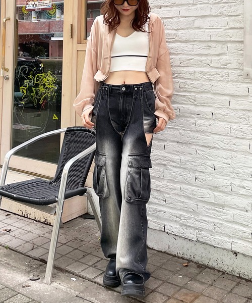 「SPIRALGIRL」 デニムパンツ SMALL ブルー レディース_画像9