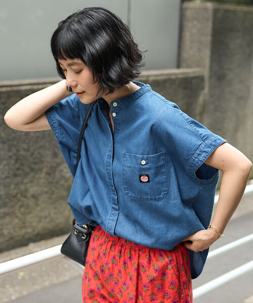 ブラウス シャツ 夏 RED KAP/レッドキャップ リヨセルデニム フレンチスリーブシャツ/デニムシャツ レディース | FREAK'S STORE | 09