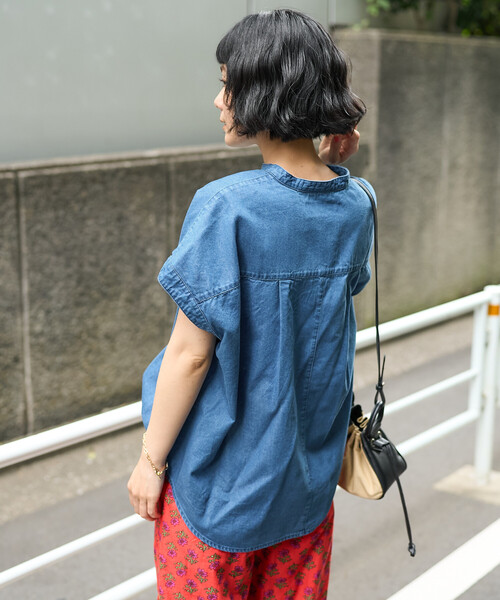 ブラウス シャツ 夏 RED KAP/レッドキャップ リヨセルデニム フレンチスリーブシャツ/デニムシャツ レディース | FREAK'S STORE | 10
