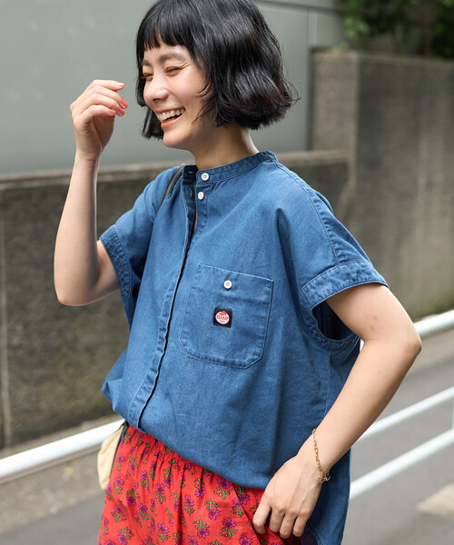 ブラウス シャツ 夏 RED KAP/レッドキャップ リヨセルデニム フレンチスリーブシャツ/デニムシャツ レディース | FREAK'S STORE | 11