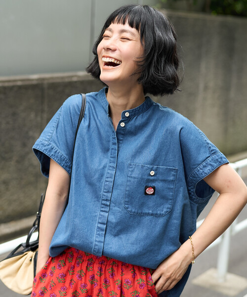 ブラウス シャツ 夏 RED KAP/レッドキャップ リヨセルデニム フレンチスリーブシャツ/デニムシャツ レディース | FREAK'S STORE | 12