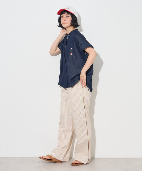 ブラウス シャツ 夏 RED KAP/レッドキャップ リヨセルデニム フレンチスリーブシャツ/デニムシャツ レディース | FREAK'S STORE | 17