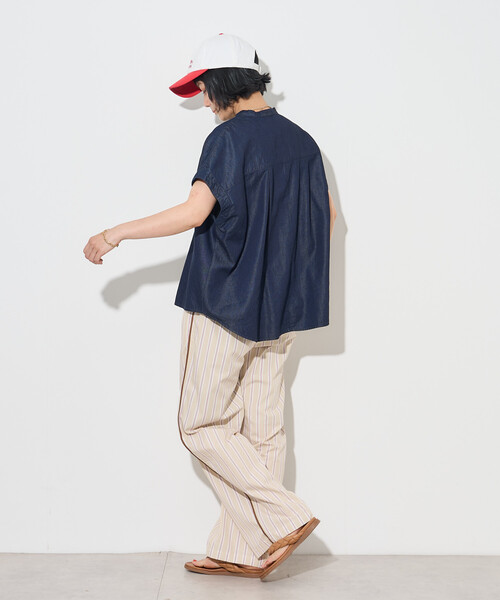 ブラウス シャツ 夏 RED KAP/レッドキャップ リヨセルデニム フレンチスリーブシャツ/デニムシャツ レディース | FREAK'S STORE | 18