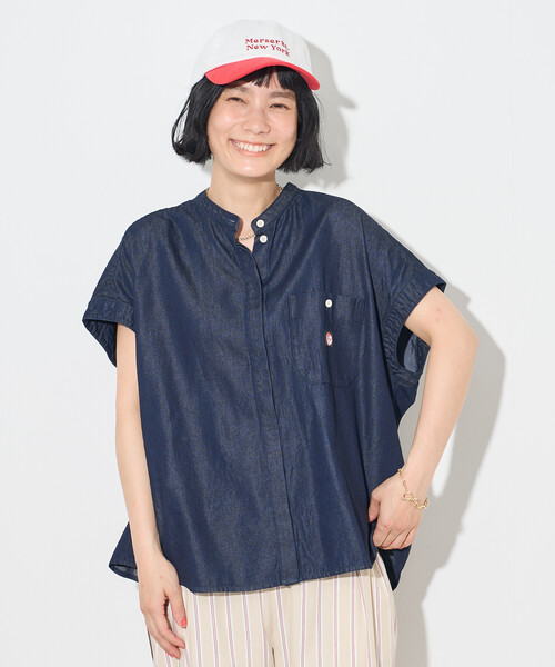 ブラウス シャツ 夏 RED KAP/レッドキャップ リヨセルデニム フレンチスリーブシャツ/デニムシャツ レディース | FREAK'S STORE | 19