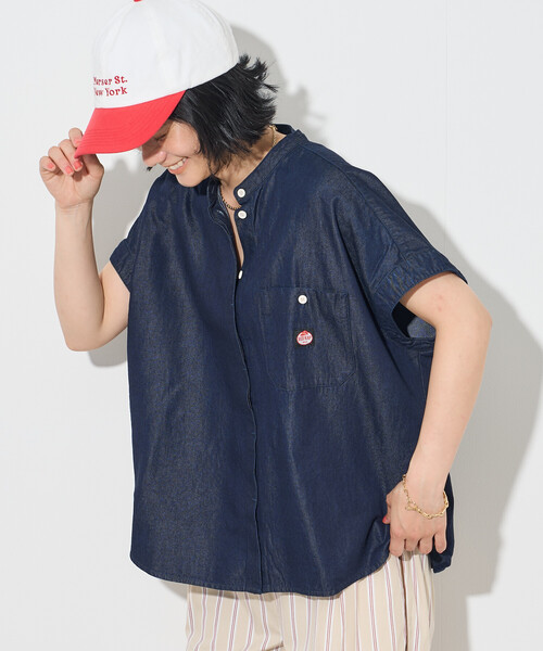 ブラウス シャツ 夏 RED KAP/レッドキャップ リヨセルデニム フレンチスリーブシャツ/デニムシャツ レディース | FREAK'S STORE | 20