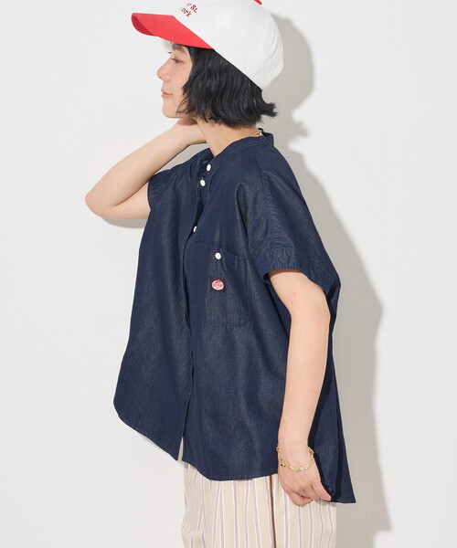 ブラウス シャツ 夏 RED KAP/レッドキャップ リヨセルデニム フレンチスリーブシャツ/デニムシャツ レディース | FREAK'S STORE | 21
