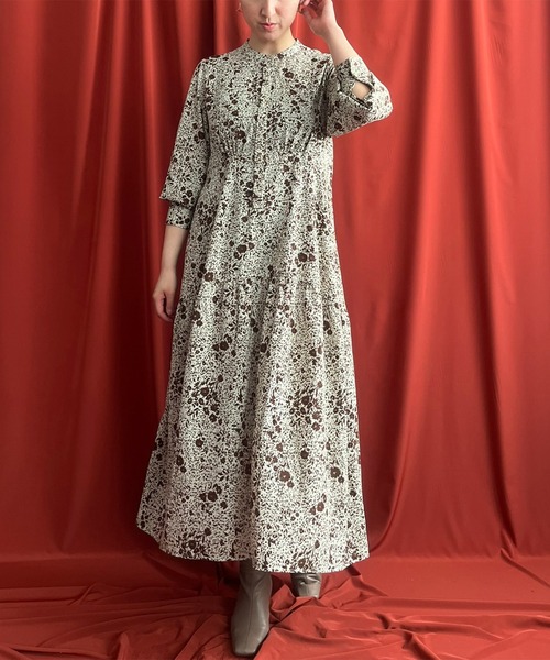 「LHELBIE」 長袖ワンピース M ブラック レディース_画像2