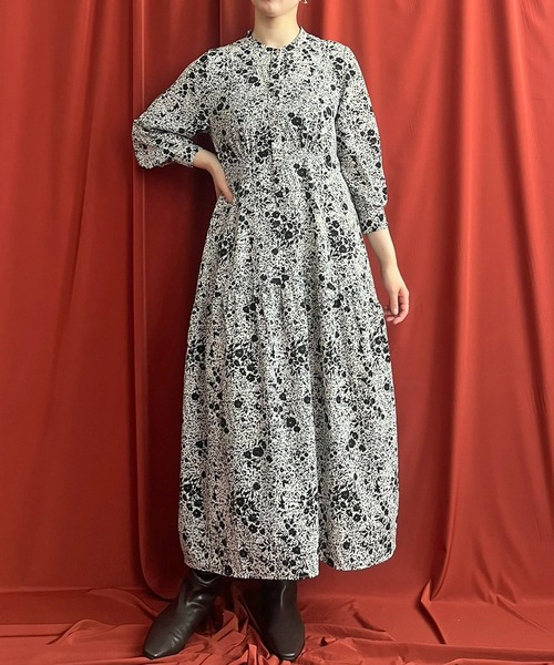 「LHELBIE」 長袖ワンピース M ブラック レディース_画像6