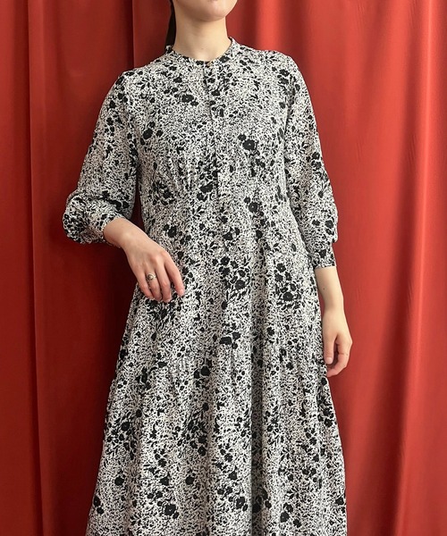 「LHELBIE」 長袖ワンピース M ブラック レディース_画像7
