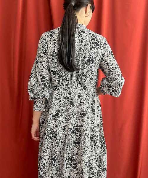 「LHELBIE」 長袖ワンピース M ブラック レディース_画像8