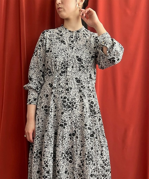 「LHELBIE」 長袖ワンピース M ブラック レディース_画像9