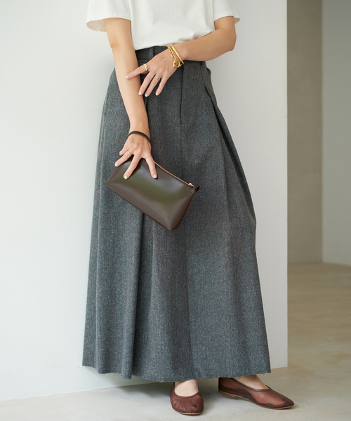 R’IAM TWEEDボンディング スカート38 plage（プラージュ） ロング スカート 「追加」R'IAM TWEED