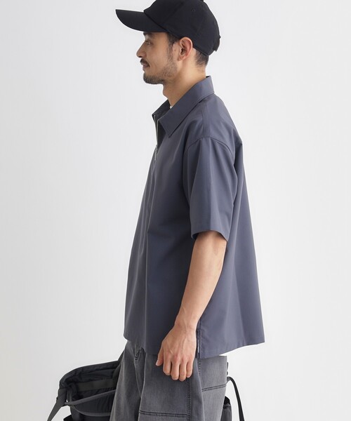 BACK NUMBER シャツ 半袖 ハーフジッププルオーバー メンズ : ZOZOTOWN