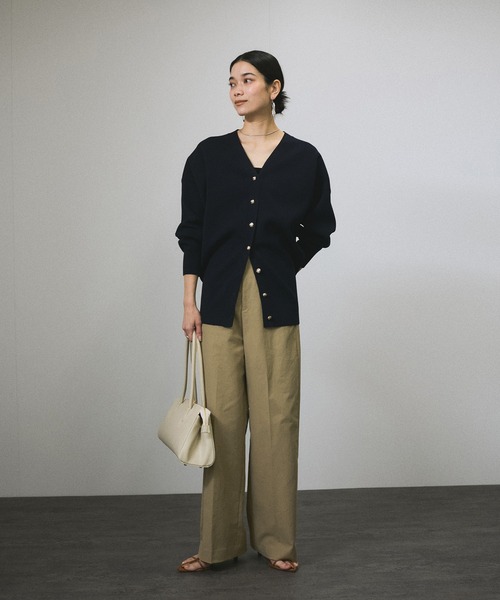 「SALON adam et rope'」 スラックス M ネイビー レディース_画像2