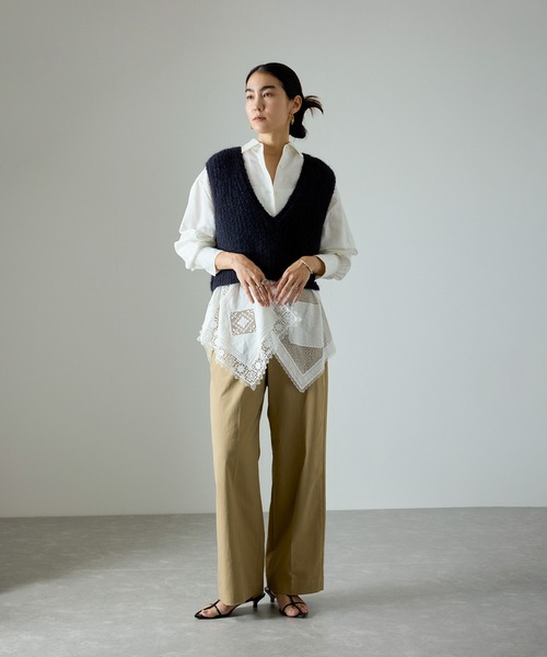 「SALON adam et rope'」 スラックス M ネイビー レディース_画像3