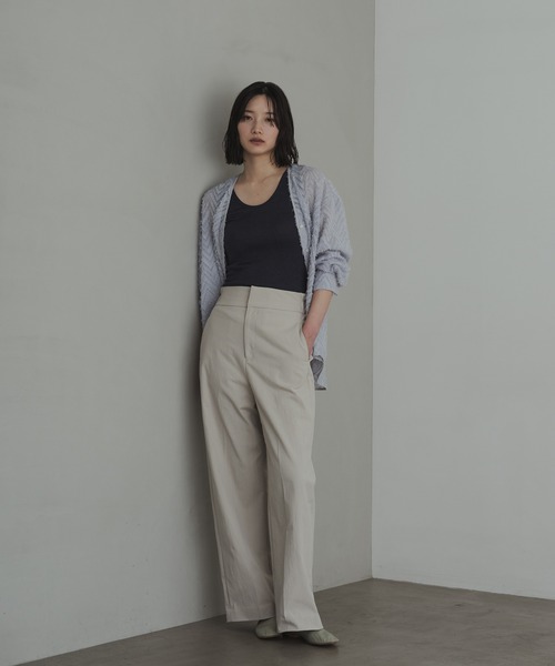「SALON adam et rope'」 スラックス M ネイビー レディース_画像6