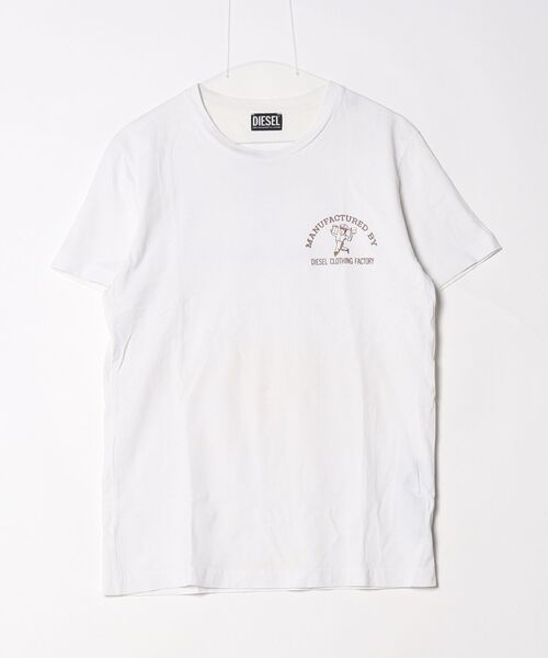 DIESEL 半袖 Tシャツ ホワイト ギャル DIESEL（ディーゼル） 半袖Tシャツ LARGE ホワイト レディース