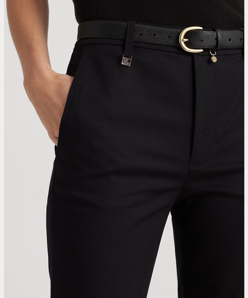 LAUREN RALPH パンツ ストレッチ コットンブレンド レディース