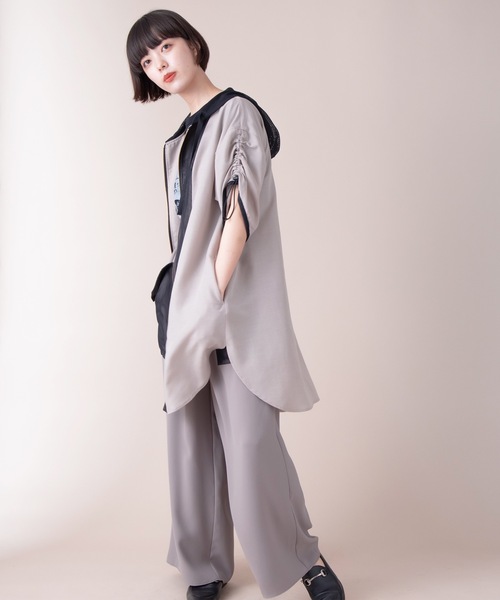 La SRIC（ラスリック） シャツ ブラウス La SRIC / メッシュフードZIP 