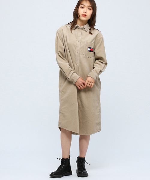 ワンピース シャツワンピース フラッグロゴコーデュロイシャツワンピース Zozotown Paypayモール店 通販 Paypayモール
