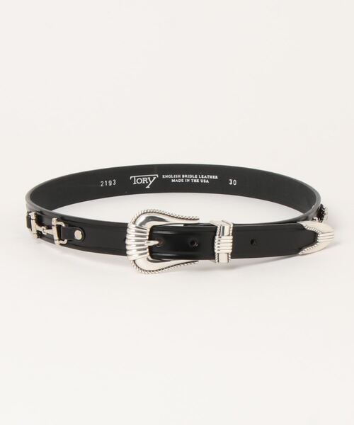 ベルト 「TORY LEATHER」BEAUTIFUL 1 SNAFFLE BIT BELT WITH A 3PICE SILVER BUCKLE S