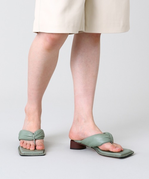 サンダル MIISTA ANAIS SHAMROCK GREEN PATHED NAPPA SANDAL MI_3558