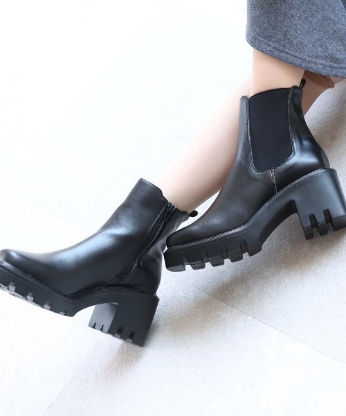 【美品】DESTROY サイドゴアブーツ 厚底 ヒール　スクエアトゥ 本革 楽天市場】【26日9:59まで全品20％OFFクーポン】23年秋冬再販 Vivian