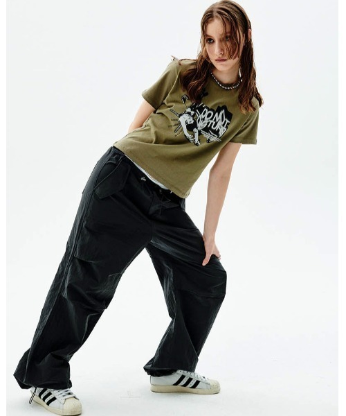 tシャツ A'GEM/9 × .kom「runningHIGH/ランニングハイ」RIBBON CAT T-Shirt/リボンキャット Tシャツ レディ A'GEM/9 × .kom『runningHIGH/ランニングハイ』RIBBON CAT T