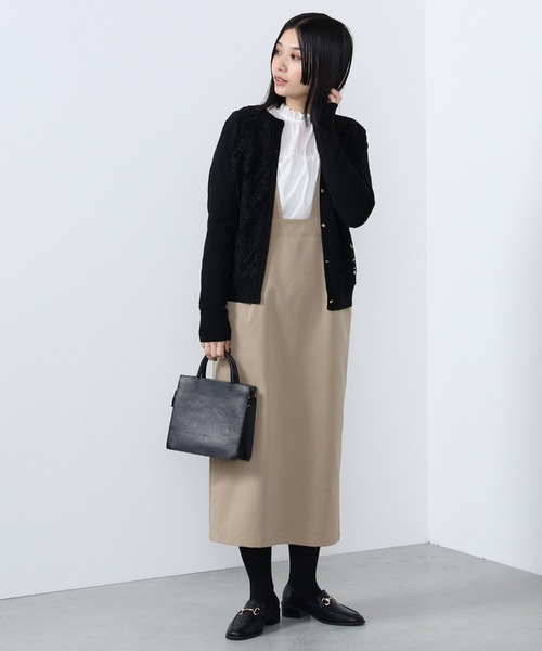 BEAMS HEART カーディガン フロントレース ニットカーディガン