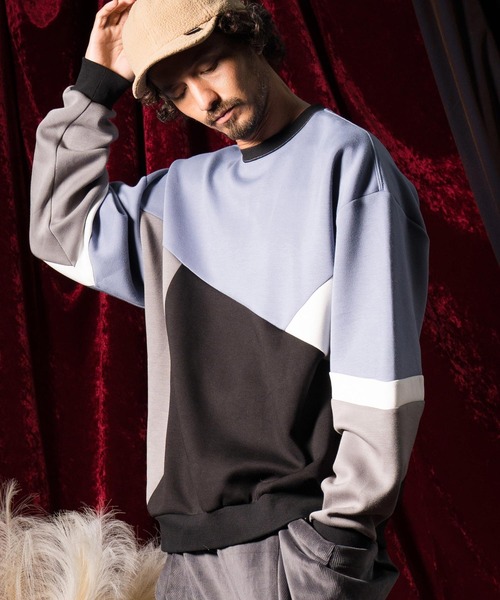 ANGENEHM（アンゲネーム） mlt4419-Double knit material switching
