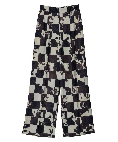 未使用品！ameri⭐︎COW CHECK STRAIGHT PANTS Ameri パンツ COW CHECK STRAIGHT PANTS レディース : ZOZOTOWN