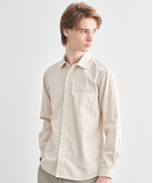 three dots シャツ ピースダイ 長袖シャツ メンズ : ZOZOTOWN