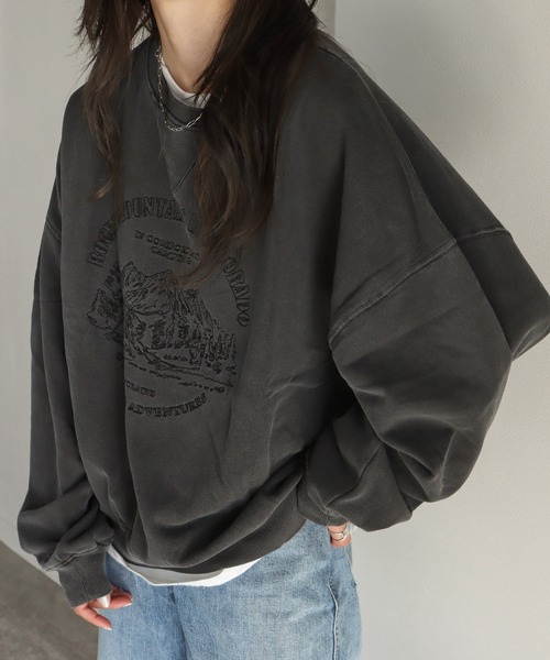 古着　ヴィンテージ　sweat スウェット　トレーナー　ビックサイズ　刺繍 古着 50-60s 「USA」 アーチ 100%コットン ヴィンテージ スウェット