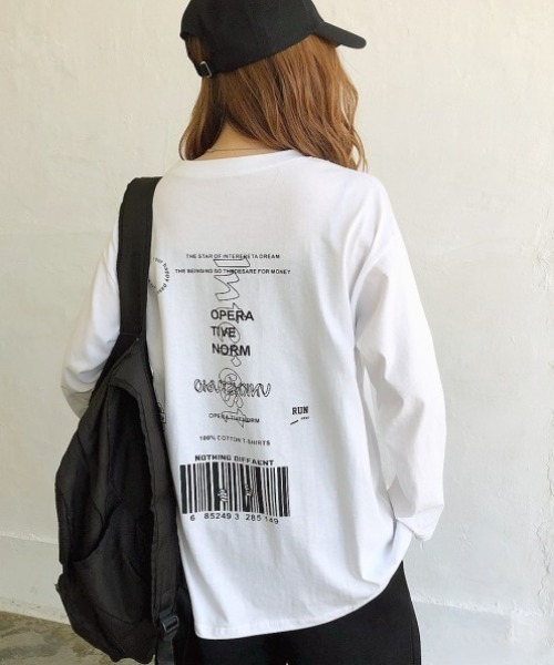 tシャツ バックプリントメッセージTシャツ「RL」 レディース バックプリントメッセージTシャツ【RL】（Tシャツ/カットソー