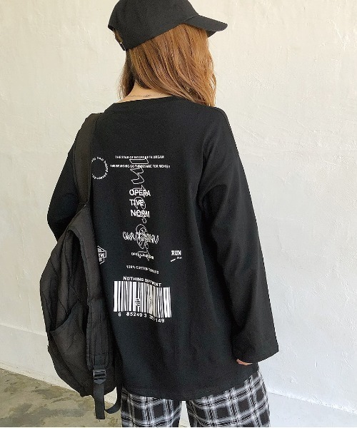 tシャツ 「ZOZO限定」BACK LOGO PRINT T-SH / バックロゴプリントTシャツ レディース セール】アソートバックプリントTシャツ（Tシャツ/カットソー