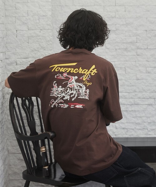 TOWNCRAFT（タウンクラフト） tシャツ 別注ロゴプリントTシャツ メンズ
