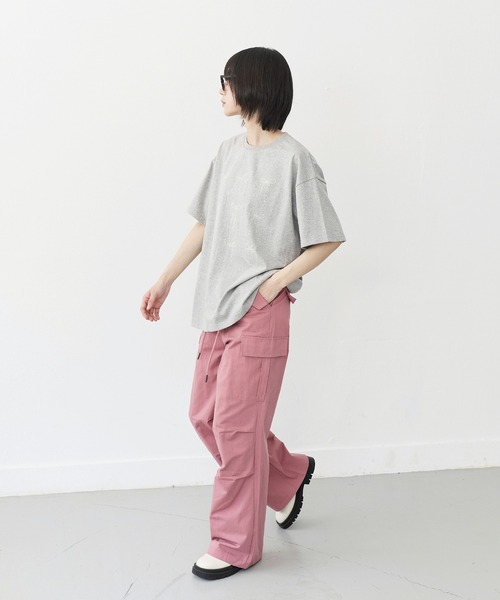 UNE MANSION tシャツ ラブリーリボンレタリングオーバーサイズT