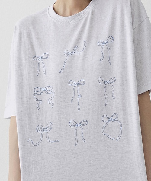 Maison de FLEUR - canone セレネのお昼寝リボンTシャツ Maison de FLEUR canone セレネのお昼寝リボンTシャツ 新品