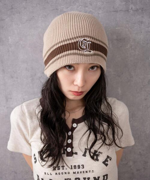 WEGO ニット帽 ニットキャップ WEGO/ワンポイント刺繍シングル