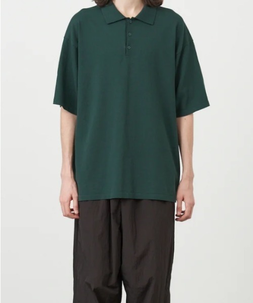 ATON ポロシャツ COTTON WASHI KNIT | HALF SLEEVE POLO SWEATER – ATON | エイトン